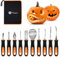 Moocii kürbis schnitzwerkzeug für Halloween DIY Dekoration kürbis schnitzset 10 Stück Kürbis Werkzeug Doppelseitiges Bildhauerwerkzeug aus Edelstahl schnitzset mit Etui