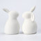 Keramik Weiß Hase, Weihnachtsdekorationen Kaninchen, Thanksgiving Paar Hasen, Porzellan Moderne Kunst Home Dekoration, Hochzeit Handwerk Geschenk, Ein Set von 2 Osterhasen Hasen Ostern Dekor