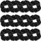 VENUSTE Haargummis Scrunchies aus Samt für Damen, Weiche elastische Haarbänder Haarschmuck, Schwarz, 12 Stück