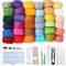 Joyeee Needle Felting Kits for Beginners, with 36 Colors Fibre Wool Roving, Needle Felting Foam, Awl, Glue Stick, Finger Cots, Scissors and Other Craft Felting Supplies for DIY Wool Felting