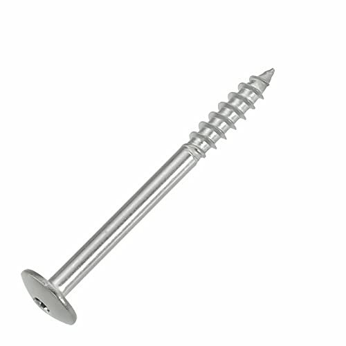 SCREW REBEL Fassadenschrauben 5,5x55 TX20 - naturblank - 100 Stück Edelstahl A2 Trespo