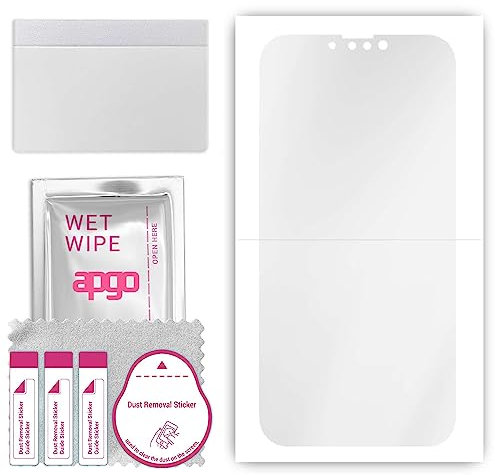 apgo Hydrogel Schutzfolie, Klar, kompatibel mit Apple iPhone 13 Pro Max, flexibele Displayschutzfolie, Folie mit Positionierhilfe, kratzfest, einfache Montage