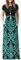 AUSELILY Damen Kurzarm Sommer Casual Long Maxi Kleider mit Taschen Schwarz Grün XL