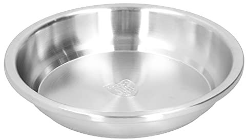 Assiette Ronde En Acier Inoxydable, Assiette Creuse Pour La Cuisine De Fête En Plein Air(24cm)