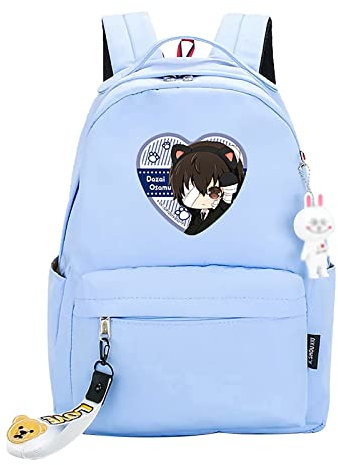 xhomeshop Bungo Stray Dogs Rucksack Nakahara Chuuya Cosplay Around Anime Rucksack Große Kapazität Schüler Schultasche für Männer und Frauen