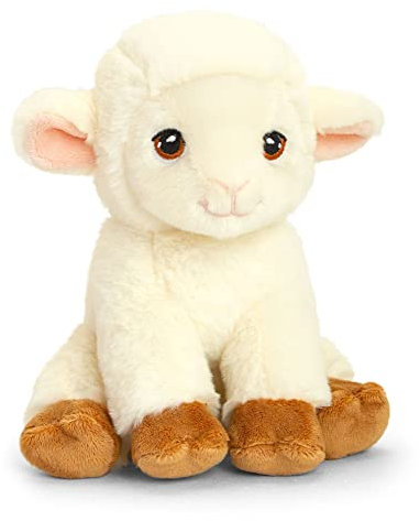 tachi Stofftier Schaf weiß, Kuscheltier Lamm 19 cm sitzend, Plüschtier Schäfchen weich