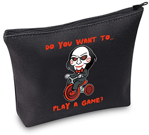 WZMPA Kosmetiktasche mit Reißverschluss für Freunde und Familie, Motiv: Saw Horror-Film, Puzzle-Fans, Geschenk für Freunde und Familie, Spielen Sie EIN Spiel