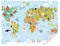 Tapeko Papier Peint Chambre Enfant 260x180 cm 3D Effet Géographie Cartes Carte du Monde Carte de la Terre Planète pour Garçon Fille Papier Peint intissé plus u62047
