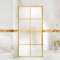 Aqua Roy Gold - Modèle doré - Taille 120 cm à partir de 70/80/90/100/110/120 - Paroi de douche en verre satiné de 8 mm - Motif sablé nano-revêtement (120 x 195 cm)
