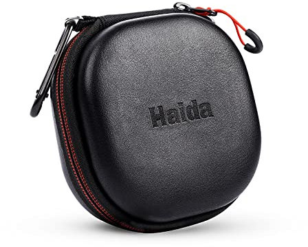 Haida Tasche für runde Filter - Tasche für Filter mit 5 Taschen bis 112 mm Filter, Schwarz , Fino a 112mm, Hülle