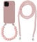 Rokmym Coque Cordon de Collier Compatible avec iPhone 12 Bracelet perlé TPU étui pour téléphone 3 en 1 Lanyard Coque en Silicone Souple avec dragonne Tendance Coque pour iPhone 12
