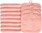 BloomSesame Abschminktuch aus Mikrofaser - Wiederverwendbar Mikrofaser Gesichtsreinigungstuch - Make-Up Entferner Tuch Orange （20x20cm 12 Stück）