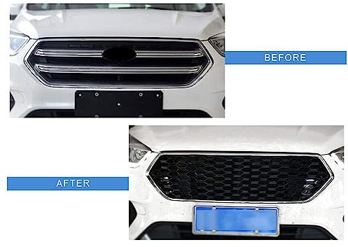 Front Kühlergrill Ersatz, für Kuga 2017 2018 Frontstoßstangenmaske Auto Grill Modifiziertes Zubehör