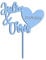 Cake Topper Liebe personalisierbar für Paare Hochzeit Hochzeitsgeschenk personalisiert Torten Kuchen Deko - aus Holz oder Acryl, superfeine Gravur (15 cm, Birke Multiplex-blau)