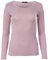 Camiseta básica de manga larga con cuello redondo y corte ajustado, Color lila., M