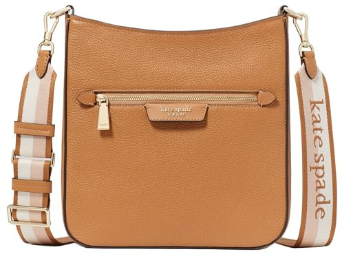 kate spade new york Women's Hudson Pebbled Leather Messenger Crossbody, Bungalow, Regular