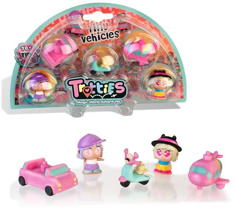 Trotties - Tiny Pack 5 mit Fahrzeugen, 5 Micro Exklusive Sammlerfiguren für Kinder und Kinder +3 Jahre Berühmt (TFT26000)