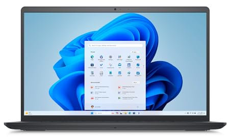 Dell Inspiron 15 3520 Ordinateur Portable, Processeur Intel Core i3-1215U, Écran 15.6 FHD 120HZ, 8Go RAM, 256Go SSD, Graphique Intel UHD, Windows 11 Home, Carbon Black