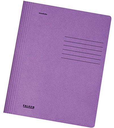 Original Falken 100er Pack Schnellhefter Intensivfarben. Made in Germany. Aus Recycling-Karton für DIN A4 kaufmännische und Behördenheftung Pastell-Farbe lila Hefter ideal für Büro und Schule