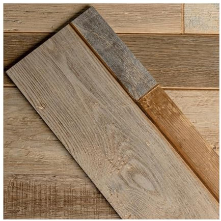GreenFullHouse Vinylbodenbelag Selbstklebende Bodenfliesen Vinylbodenplanken 2.0mm dick 36 Planken abziehen und aufkleben Vinylbodenbelag rutschfest für Badezimmer (5.02m²,Rustikales Blau)