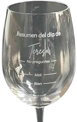 Cocholate | Copa de Vino Personalizada | Copa de Cristal Grabada para Vino con el Nombre o Texto que quieras | Copa de Cristal de (Gran reserva) (2, Copas de Vino Para Profesores)