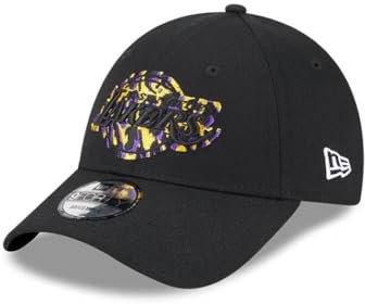 New Era NBA Cap Los Angeles Lakers schwarz Camouflage Teamlogo gebogener Schirm verstellbar Kappe - One-Size