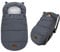 Baby Fußsack Winter für Babyschale Einschlagdecke Wasserdicht Universal Winterfußsack Babyfußsack aus Warmem Thermofleece für Kinderwagen Autositz und Buggy (Grau)