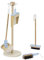 Baroni Toys Set Pulizia in Legno Montessori, 4 Pezzi con Supporto, Gioco Educativo per Bambini 3-6 Anni, Include Scopa, Paletta, Mocio e Spazzola, Facile da Montare e Leggero, 17x18x59 Cm