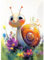 AIRDEA Schnecke Diamond Painting Erwachsene, DIY 5D Blumen Diamant Painting Bilder, Bastelset Erwachsene Frauen als Haus Wanddeko 30x40 cm