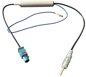 Cavo per Antenna amplificata segnale Autoradio stereo AM-FM compatibile con Audi Citroen Opel Peugeot Seat Skoda Volkswagen