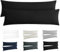 RUIKASI Kissenbezug 40x145 Schwarz 2er Set - Oeko Tex Seitenschläferkissen Bezug 40 x 145 cm mit Reißverschluss aus Mikrofaser, Seitenschläferkissenbezug 145x40 Pillow Case Pillow Cover