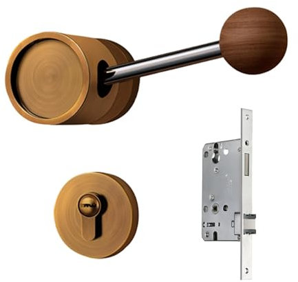 Innentürschloss, Sichtschutz-Türhebelschlösser, mattschwarze Türgriffe, gewichtete Feder bietet ein zufriedenstellendes Gefühl, während eine schnelle und einfache Einrichtung möglich ist, 15,5 cm für
