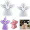 RXKFIGX 2 Pezzi Stampo in Silicone per Angelo Stampo in Silicone a Forma di Angelo Angelo Stampo Candela Stampi per Candele Angelo per Fusione per Candele, Sapone, Gesso, Rtigianato