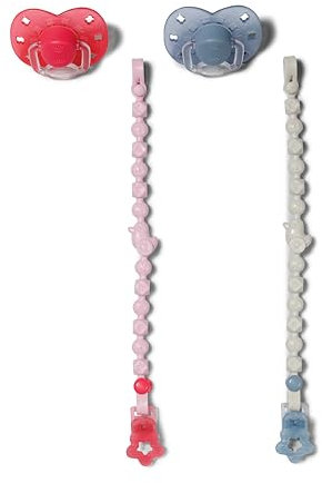 BABY born Magischer Schnuller mit Clip, 2fach Sortiert für 43cm Funktionspuppen, 838679 Zapf Creation
