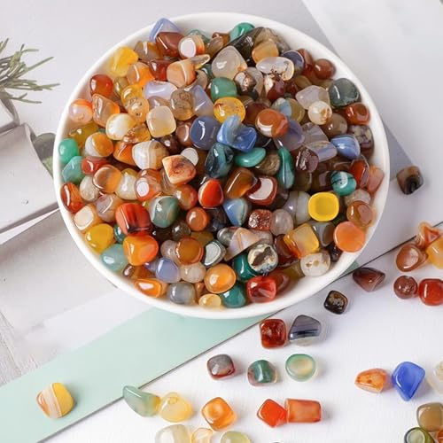 Rdlobu Edelsteine für Kinder 500g, Kleine Edelsteine 9mm-12mm | Edelsteine Kleine, Bunte Trommelsteine, Halbedelsteine, Für Schatzsuche, Dekorativ