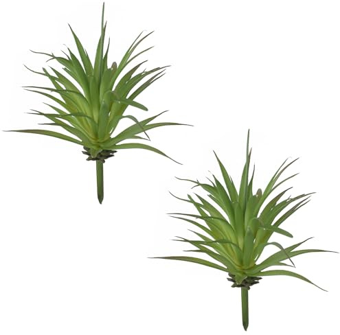 Redvigh Artificial Succulents Plants 2PCS, Faux Succulents Unpotted Yucca Fake Succulent for Craft Lifelike Agave Plant Floral Decor for Greenhouse Party, Garden & Outdoor