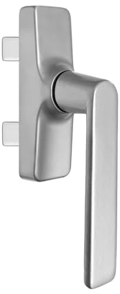 Sivenci Maniglia Cremonese per Finestra in Alluminio e Porte Balcone | Maniglia a 2 forcelle per finestra a Battente | No Oscillobattente | Colore Argento | Apertura Interna Destra