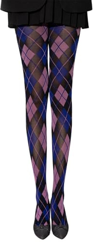 XITEA Argyle-Karo-Strumpfhose für Damen, hohe Taille, blickdicht, atmungsaktive Nylon-Legwear mit dehnbarem Komfort, für jeden Tag, essentielle Nylon-Mischung