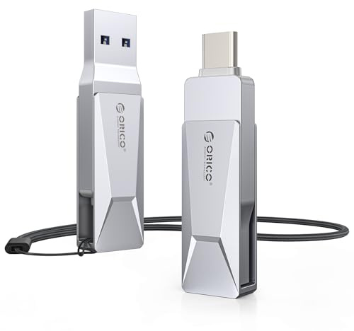 ORICO Memoria USB 32 GB USB 3.2 OTG, hasta 150 MB/s, Plata, CB05 | Pendrive 2 en 1 Tipo C, Carcasa de Metal, Compatible con iPhone 17/16/15, Android, Smartphones, Tablets, Mac y Portátiles