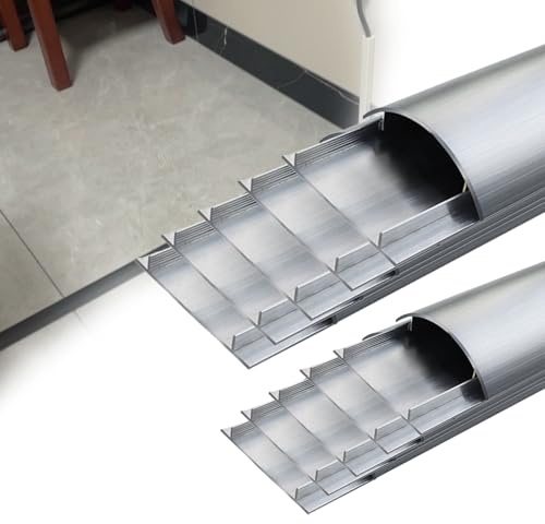 kabelkanal Kabelkanal Aus Metall Für Den Außenbereich, Selbstklebende Kabelrinne Aus Aluminiumlegierung Für Einfahrten/Hotels/Krankenhäuser, Silberne(10 PCS,L W H 50CM x 100MM x 30MM)