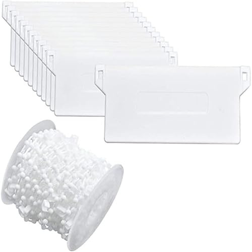 Vertical Blind Weights and Chains Set - 89mm (3.5 Inch) Replacement Kit with 50 Weights and 20 Metre Chain, Replacement Vertical Blind Slats Kit for Window Blinds
