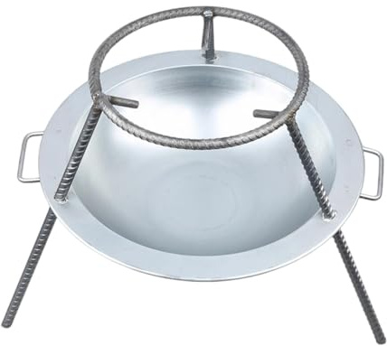 F Fityle Camping-Feuerstelle, kompakt mit Griff, leicht, tragbar, Dreibein-Feuerstelle, ideal zum Grillen, Kochen im Freien und Picknicken