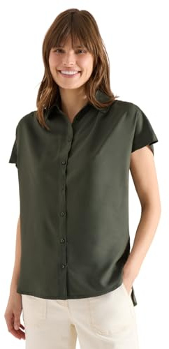 Cecil Damen Basic Bluse mit Hemdkragen in Unifarbe