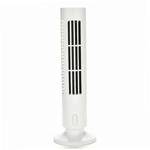 Monwssoe Tower Fans, Small Tower Fan, 2-speed Mini Fan - Quiet Fans That Blow Cold Air, Energy-saving Usb Portable For Desk, White (4.13x12.99 Inch)