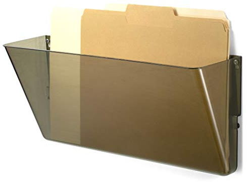 Officemate Plastic Wall-File Pocket, One Pocket, Legal/Letter Size, 16.19 x 4.13 x 7, Smoke