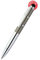 ONLINE Drehkugelschreiber und Eingeabestift in einem, mit Metallclip, D1-Standardmine, Piccolo Stylus Metallic Grey, 2in1 Mini-Kuli fürs Portemonnaie, blauschreibend, Stylus Tip für Touchscreens