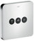 AXOR 36773000 ShowerSelect Shower Valve for 3 Thermostat, Chrome, Three outlets