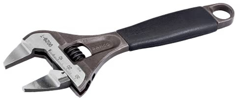Bahco BAH9029RTUS Ergo - Llave ajustable de boca grande con mango de goma - 6 pulgadas - Acabado de fosfato negro