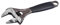 Bahco BAH9029RTUS Ergo Big-Mouth Adjustable Wrench Thin Jaw Wide Mouth with Rubber Handle - 6 Inch - Black Phosphate Finish