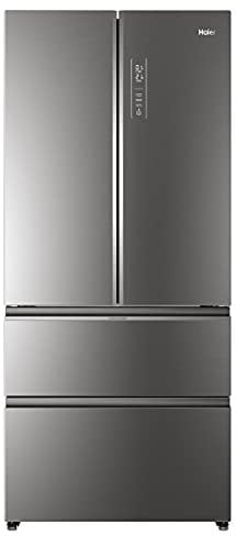 Haier HB18FGSAAA Kühl-Gefrier-Kombination/Design-Glasfront / 190 Höhe / 358 L Kühlteil / 181 L Ge/Side By Side, Silber